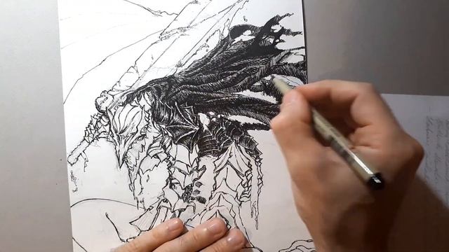 Drawing Guts Berserker Armor ( Berserk Manga) - Timelapse | Red Hawk смотреть онлайн