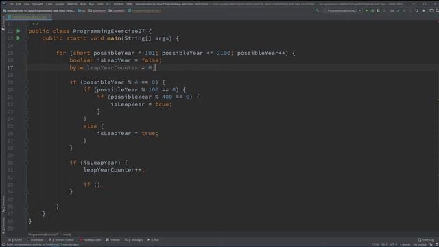 Intro to Java Chapter 05 Exercise 27 - Display Leap Years смотреть онлайн