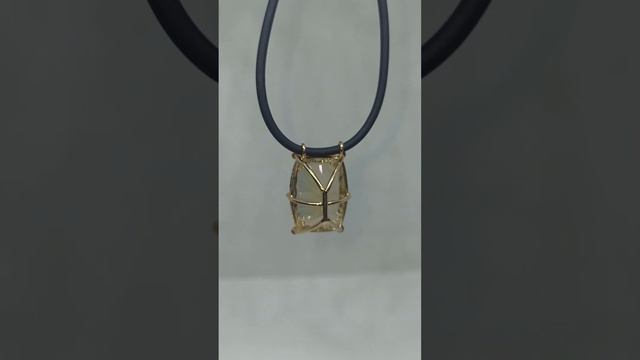 Подвеска  Цитрин заказчика  Желтое золото