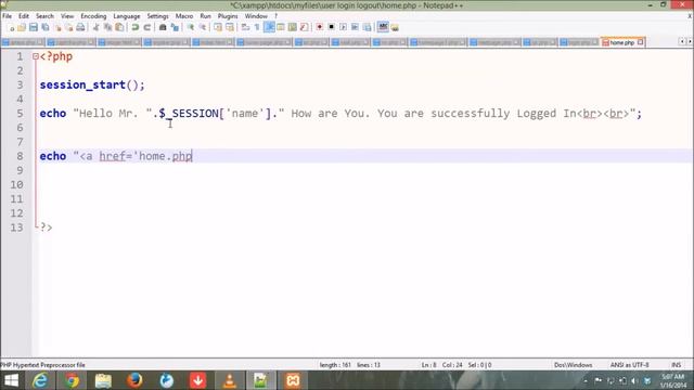 How to make a user Lgoin Logout System In PHP смотреть онлайн