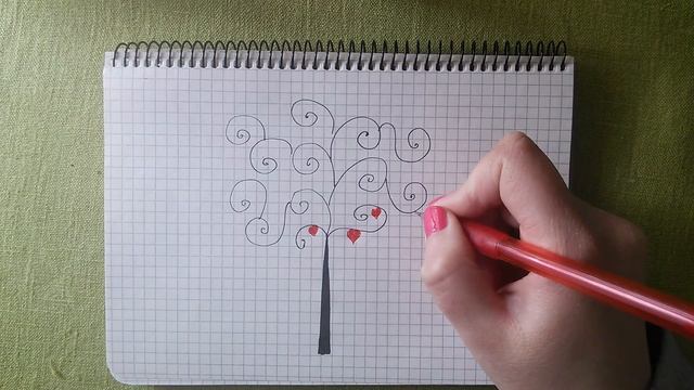 Как нарисовать дерево любви. смотреть онлайн