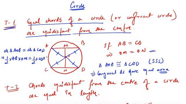 equal chords are equidistant from the centre and converse смотреть онлайн