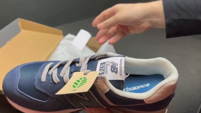 Кроссовки New Balance 574V2 Evergreen Trainers синие оригинал смотреть онлайн