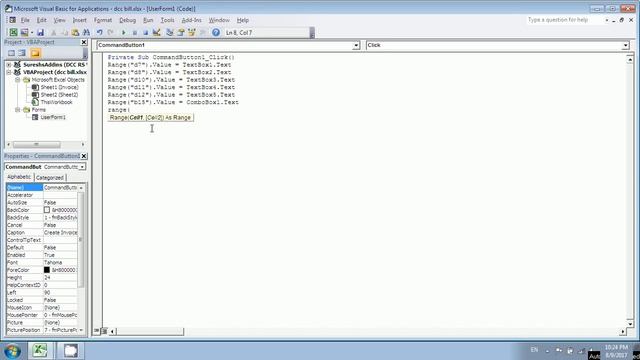 How to create Invoice userform VBA in excel in hindi смотреть онлайн