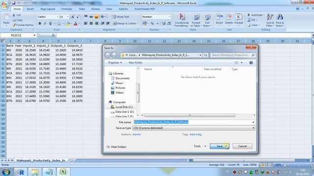 Malmquist Productivity Index In R Software