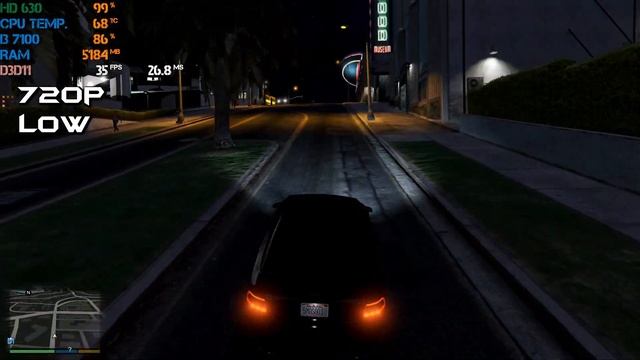 GTA V || Intel HD/UHD 520/530/620/630 + i3 7100 Performance Test || 720p Low Settings Benchmark смотреть онлайн