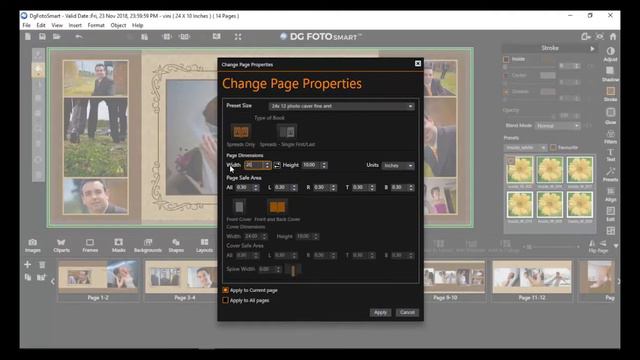 Dg Foto Smart: Re-size an album using Change Page Property смотреть онлайн