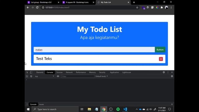 Membuat Todo List dengan Bootstrap 5 dan Javascript | Part 1 смотреть онлайн