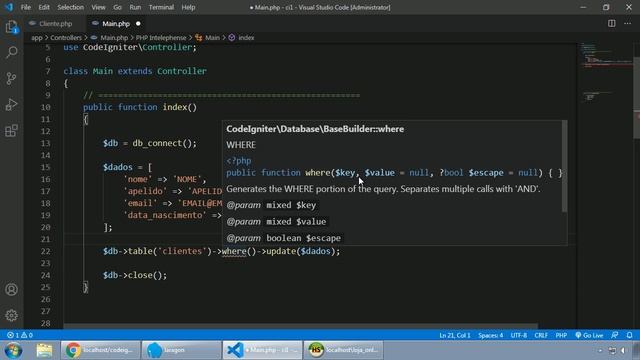 #054 CODEIGNITER 4 UPDATE E DELETE COM QUERY BUILDER смотреть онлайн