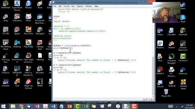 PMDS Unit Four RV 1 - Searching, Sorting and Big O смотреть онлайн