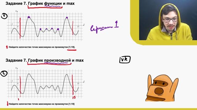 Математика ЕГЭ 2019. Производные и первообразные. Задание 7 смотреть онлайн