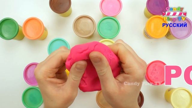Учим цвета с Пластилином Play Doh для детей | Учим цвета с баночками Плей До для малышей на русском смотреть онлайн