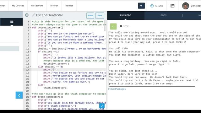 Death Star Text Based Python Game Video смотреть онлайн