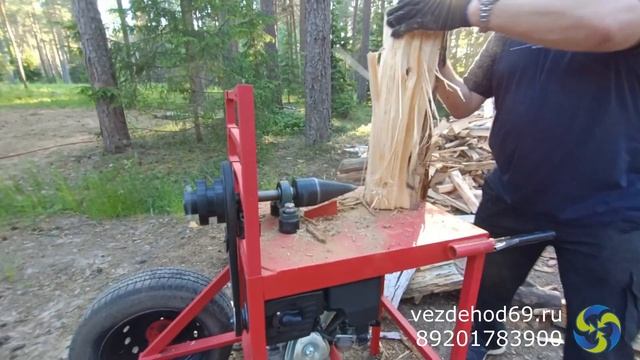 Конусный дровокол. Особенности работы. Преимущества и недостатки. смотреть онлайн