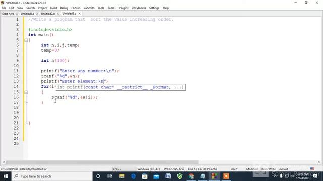 Bubble Sort Programming in C by Md abdus shobhan смотреть онлайн