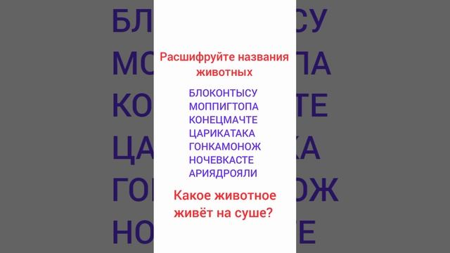 Какое животное живёт на суше смотреть онлайн