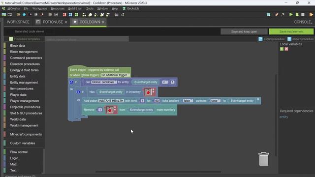 How to make a cooldown for your keybinds MCREATOR 2023 смотреть онлайн