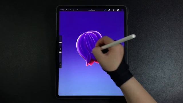 Fantasy Purple Flowers iPad Procreate Drawing - Digital Illustration смотреть онлайн