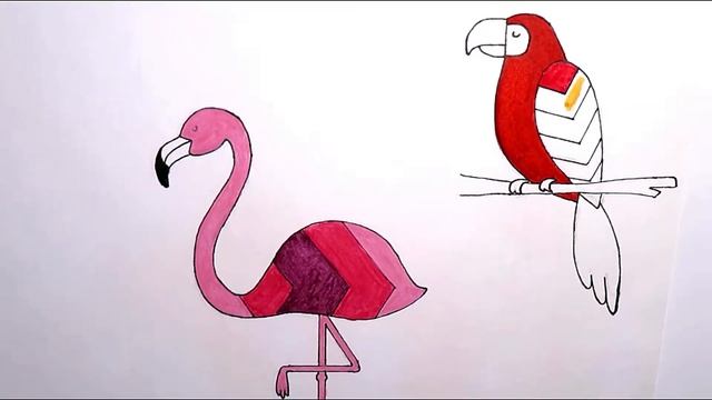 Рисуем птиц. Часть 2: Попугай / Drawing birds. Part 2: Parrot смотреть онлайн