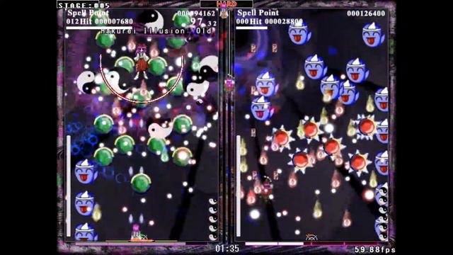 Touhou Fools Rush In (FRI) Gameplay (Asakura Rikako Chain Mode Hard) смотреть онлайн