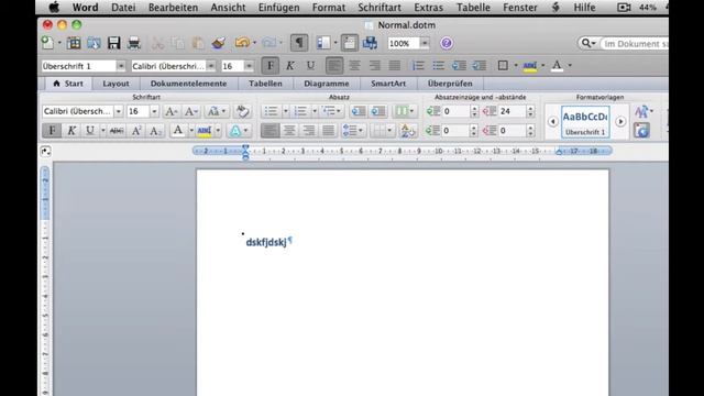 Kurs Microsoft Word 2011 Mac: 084 Formatvorlagen Normal.dot