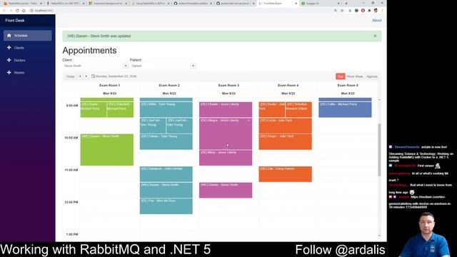 Working on Adding RabbitMQ with Docker to a .NET 5 sample смотреть онлайн