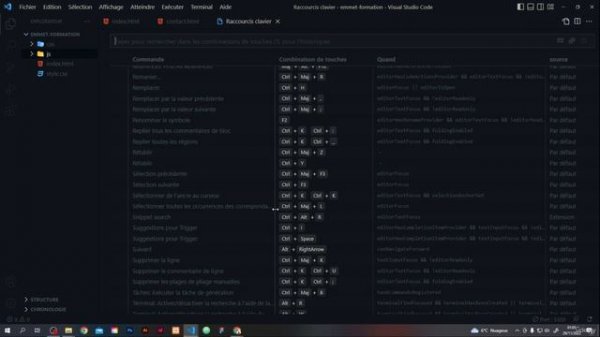 Visual studio code et Emmet de A  à Z - Astuces clavier  [10/10]