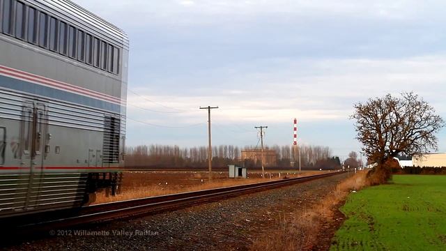 January 2012 Amtrak Coast Starlight: Brooklyn Sub of Union Pacific, Willamette Valley Oregon смотреть онлайн