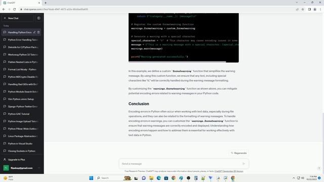 Why do I get encoding error in python warnings formatwarning on format string смотреть онлайн