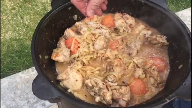 Чахохбили из курицы в казане. Простой и вкусный рецепт !!! смотреть онлайн