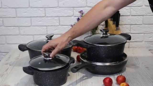 Набор посуды из 8 предметов Benson Elite BN-333 смотреть онлайн