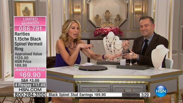 Rarities 1.15ctw Black Spinel Vermeil Ring смотреть онлайн