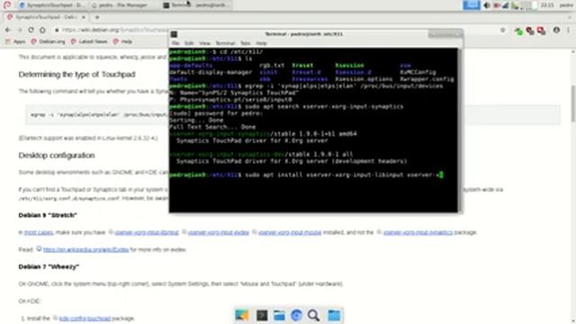 Debian 9 Stretch - Enable tapping on Touchpad смотреть онлайн