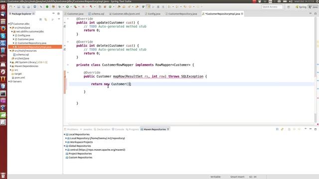Spring Framework Tutorial 4: Database programming with JdbcTemplate смотреть онлайн