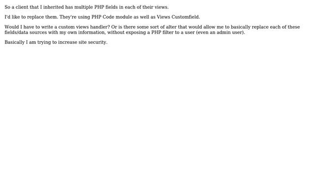 Drupal: Views API - how to replace PHP fields смотреть онлайн