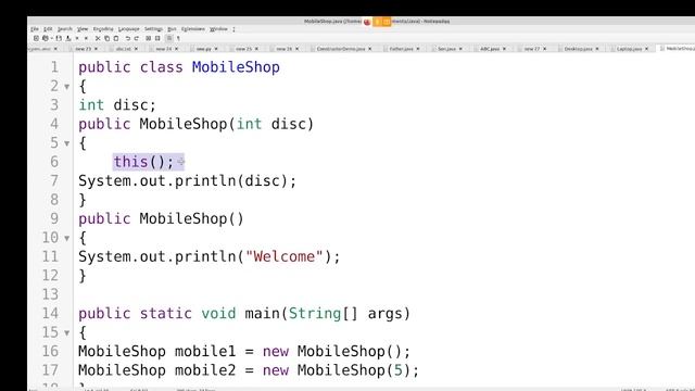 Java in Tamil - super() this() in Detail -Constructor Call in Inheritance - Muthuramalingam смотреть онлайн