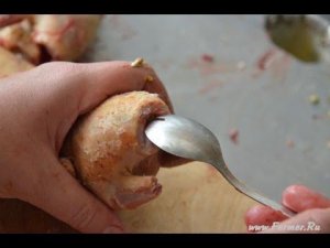 Ложка для потрошения тушек перепелов. Хозяйство Дяди Фёдора