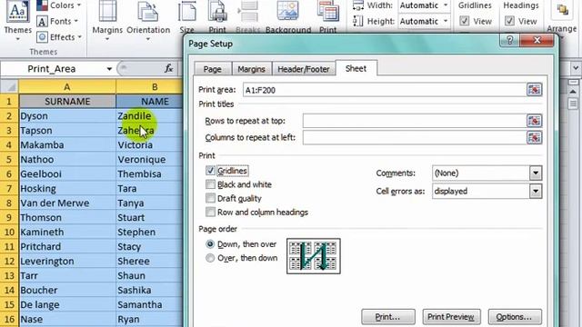 Print options in Microsoft Excel смотреть онлайн