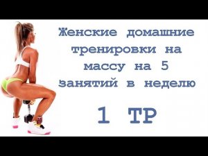 Женские домашние тренировки на массу на 5 занятий в неделю (1 тр)