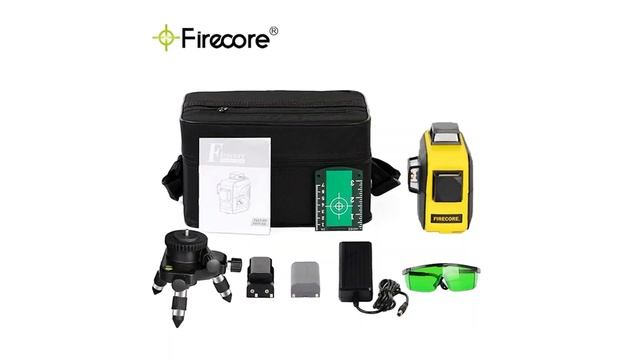 3D зеленый/красный лазерный уровень FIRECORE с 12 линиями, Горизонтальные и вертикальные смотреть онлайн