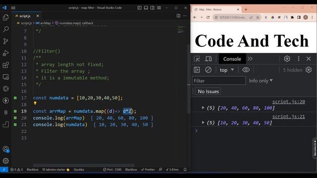 How to use Map and Filter method in Java script || Hindi смотреть онлайн