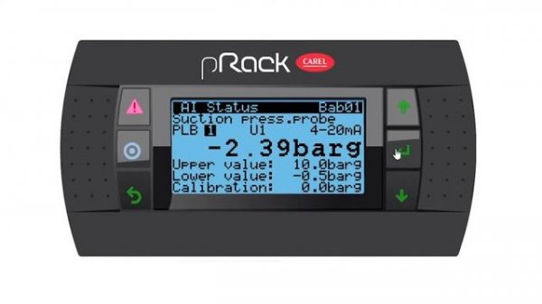 pRack pR300 Inverter compressor inputs and outputs menu setup