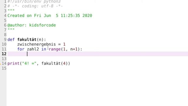 For-Schleife in Python: Fakultät berechnen смотреть онлайн