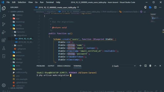 Laravel Tutorial (08) Explore Migrations [Urdu/Hindi] смотреть онлайн
