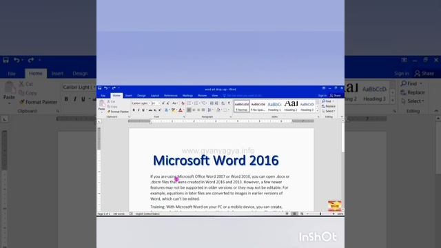 MS Word 2016 ( WordArt & Drop Cab)