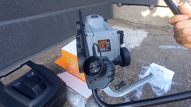 Газонокосилка Forte FEM-1400M, обзор, сборка и пример работы газонокосилки электрической смотреть онлайн