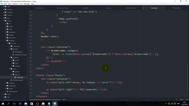 Yii 2 คอนฟิกโมดูลจาก database ตอนที่ 3 สร้างตัวจัดการโมดูล смотреть онлайн