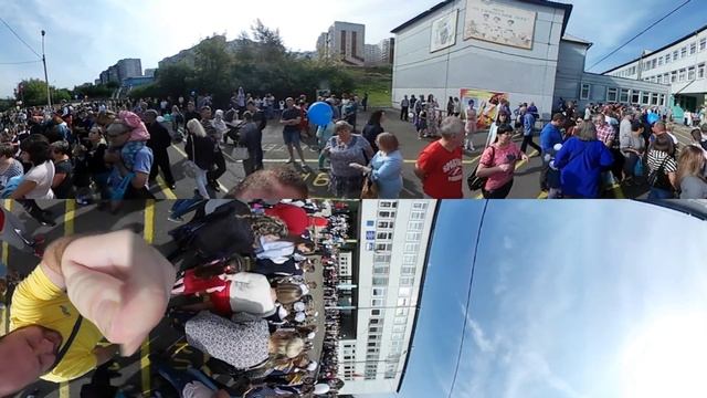 Дети заходят на первый урок в гимназию №15 после Первого звонка. Я люблю Черёмушки и Красноярск. смотреть онлайн