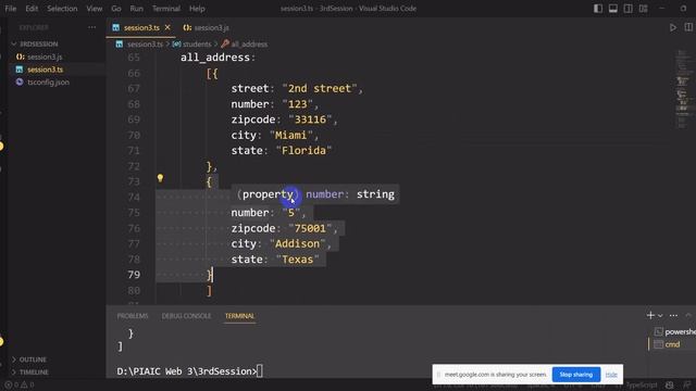 3rd HelPDesk Session, JavaScript and TypeScript, Objects in Objects, Objects in Arrays, смотреть онлайн