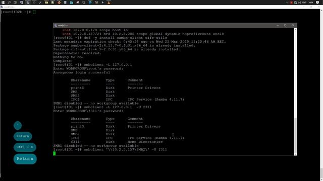 LFCS | Настройка базового сервера Samba | Fedora 31 Server смотреть онлайн